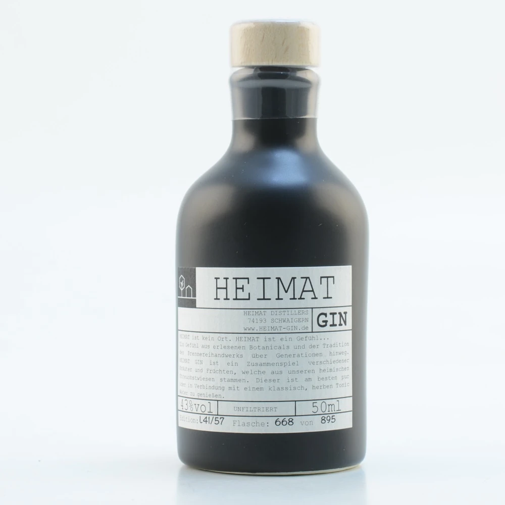 Heimat Gin Mini 43% 0,05l 2 Heimat Gin Mini 43% 0,05l – Bild 2