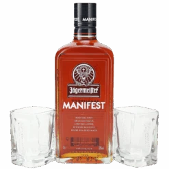 Jägermeister Manifest Kräuterlikör 38% 0,5l + 2 Gläser