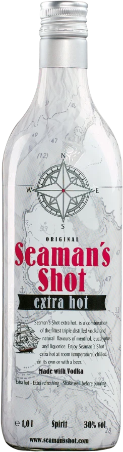 Seamans Shot Vodka - Extra Hot 30% 1,0l
