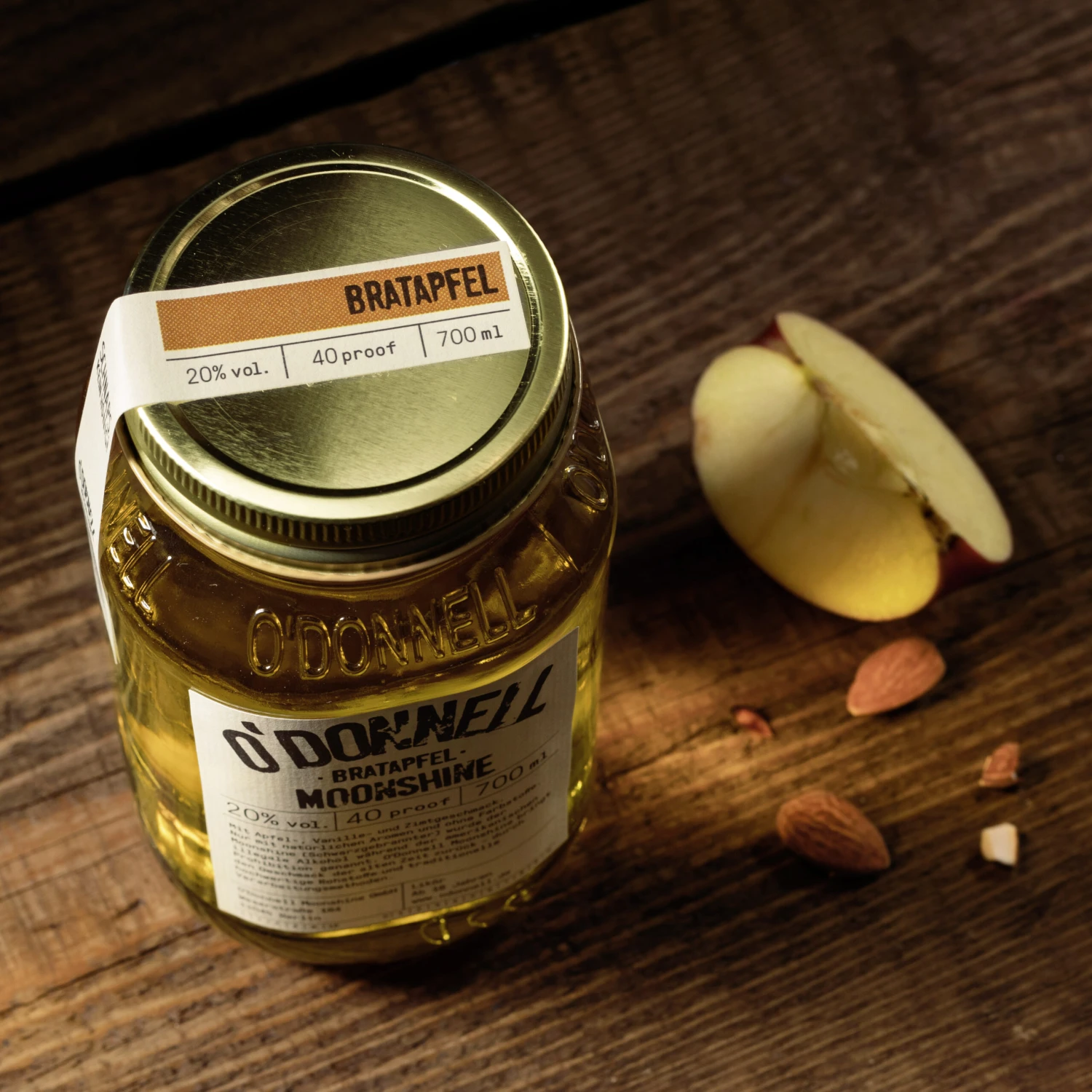 O'Donnell Original Moonshine Bratapfel 20% 0,7l 2 O'Donnell Original Moonshine Bratapfel 20% 0,7l – Bild 2
