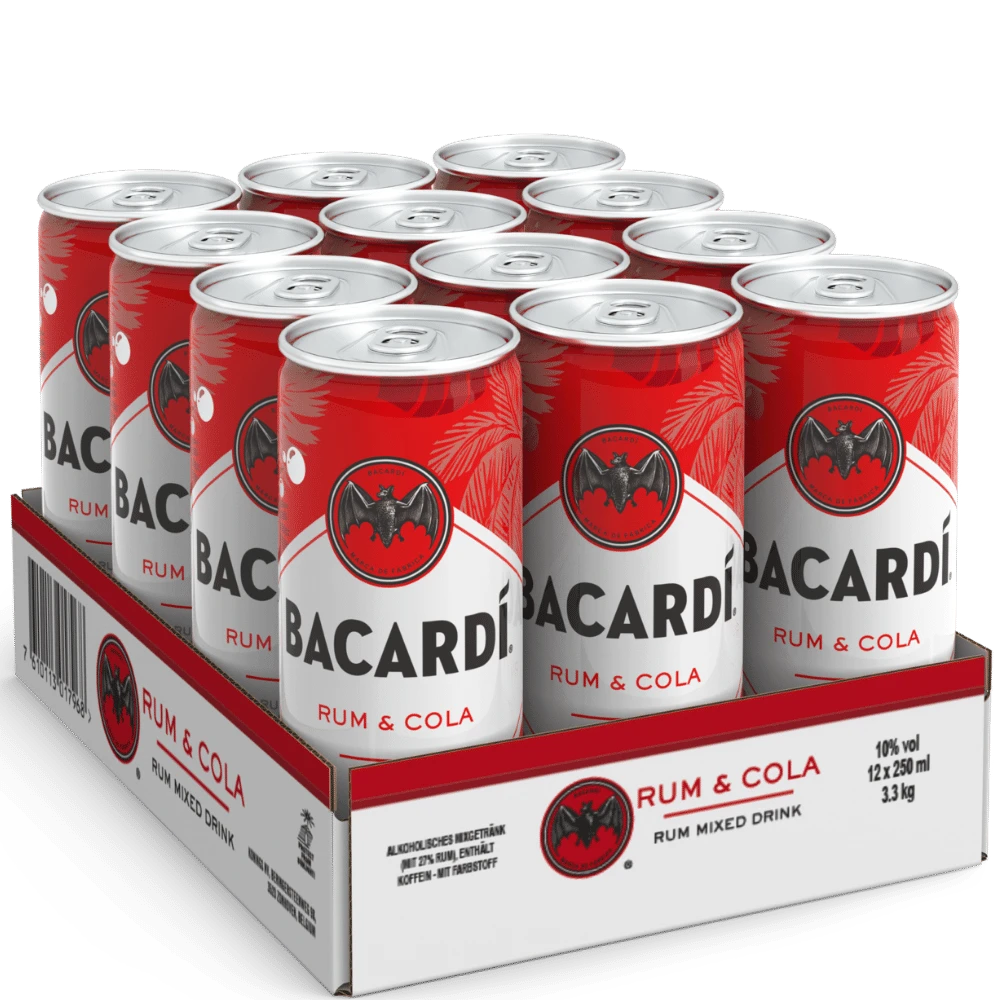 Bacardi & Cola 10% 12x0,25l Dose 1 Bacardi & Cola 10% 12x0,25l Dose