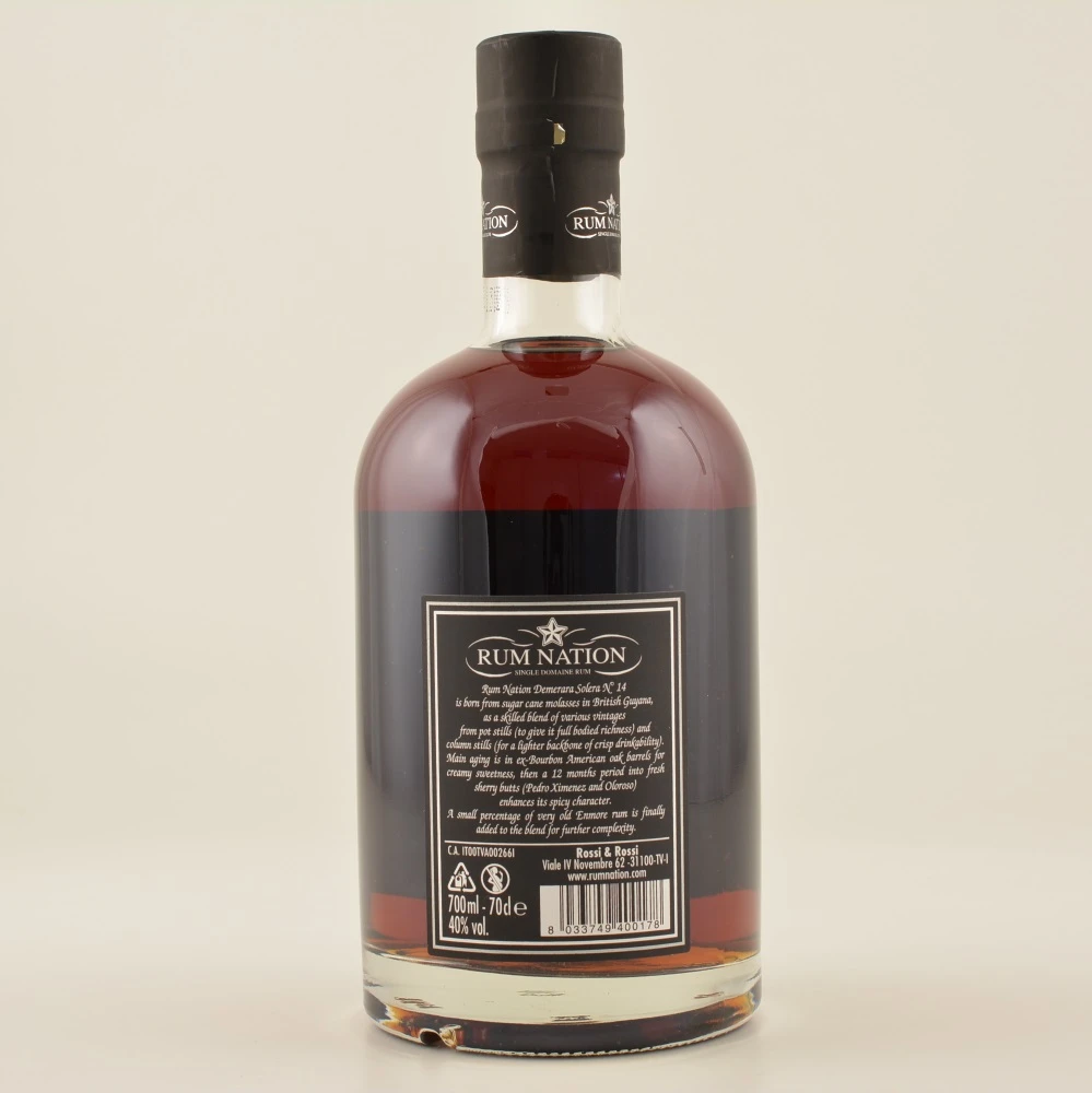 Rum Nation Demerara Solera No.14 40% 0,7l 4 Rum Nation Demerara Solera No.14 40% 0,7l – Bild 4