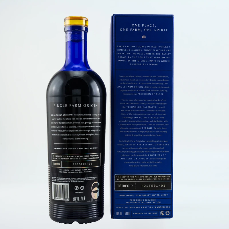 Waterford Single Farm Origin Sheestown 1.1 Whisky 2016/2020 50% 0,7l 2 Waterford Single Farm Origin Sheestown 1.1 Whisky 2016/2020 50% 0,7l – Bild 2
