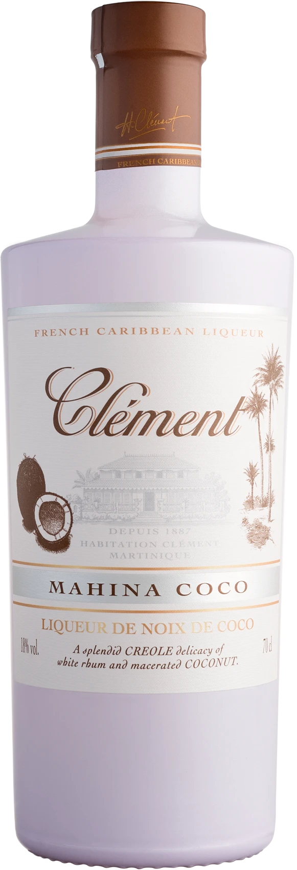 Clement Caribbean Coconut Licor 18% 0,7l 1 Clement Caribbean Coconut Licor 18% 0,7l