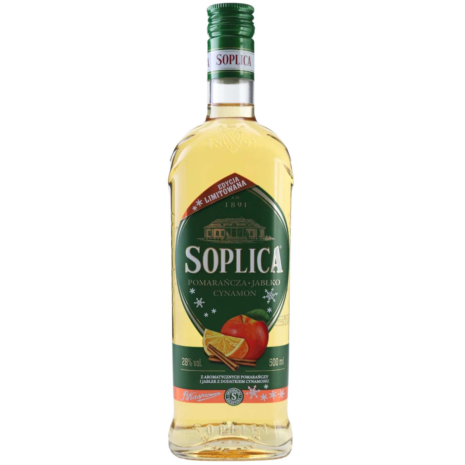 Soplica Orange-Apfel-Zimt Likör 28% 0,5l 1 Soplica Orange-Apfel-Zimt Likör 28% 0,5l