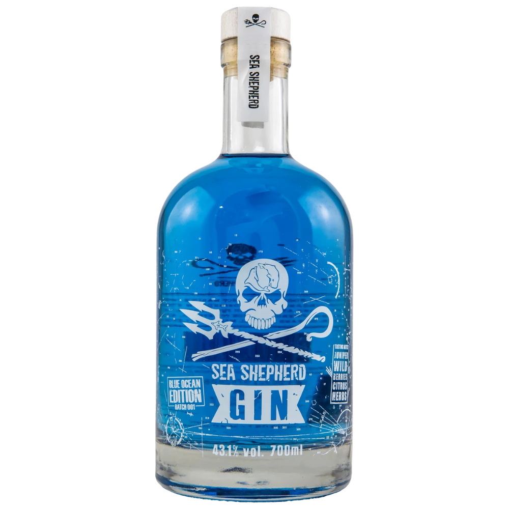 Sea Shepherd Blue Ocean Edition Gin 43,1% 0,7l 1 Sea Shepherd Blue Ocean Edition Gin 43,1% 0,7l