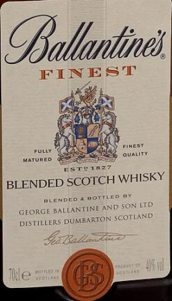 Ballantines Finest Scotch Whisky 40% 0,7l -Hochwertige Spirituosenläden unbekannt 1c6c