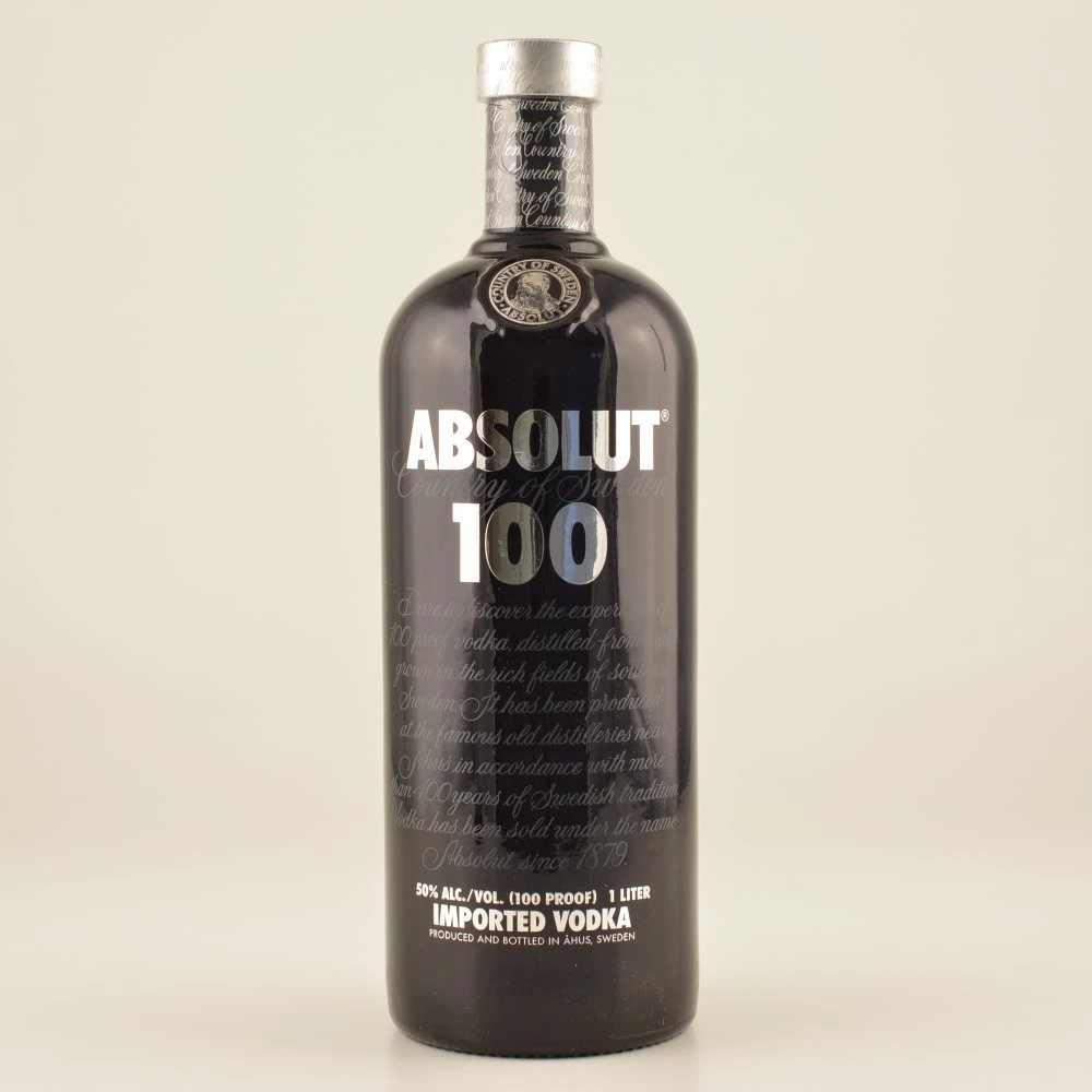 Absolut Vodka 100 Black 50% 1,0l 2 Absolut Vodka 100 Black 50% 1,0l – Bild 2
